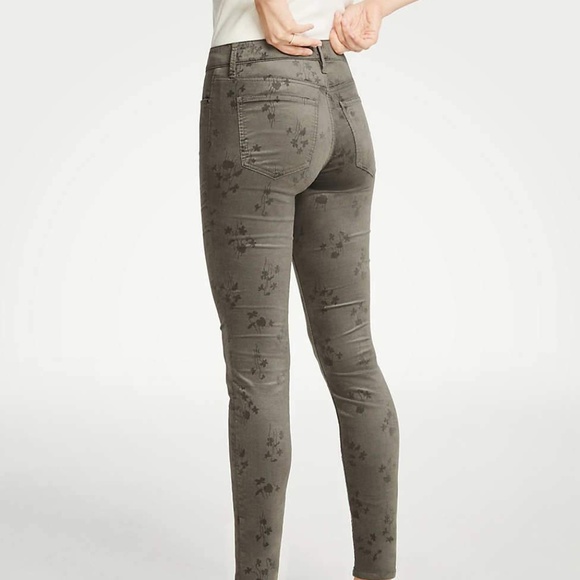 Ann Taylor Velvet Skinny Floral Jeans - Picture 2 of 6